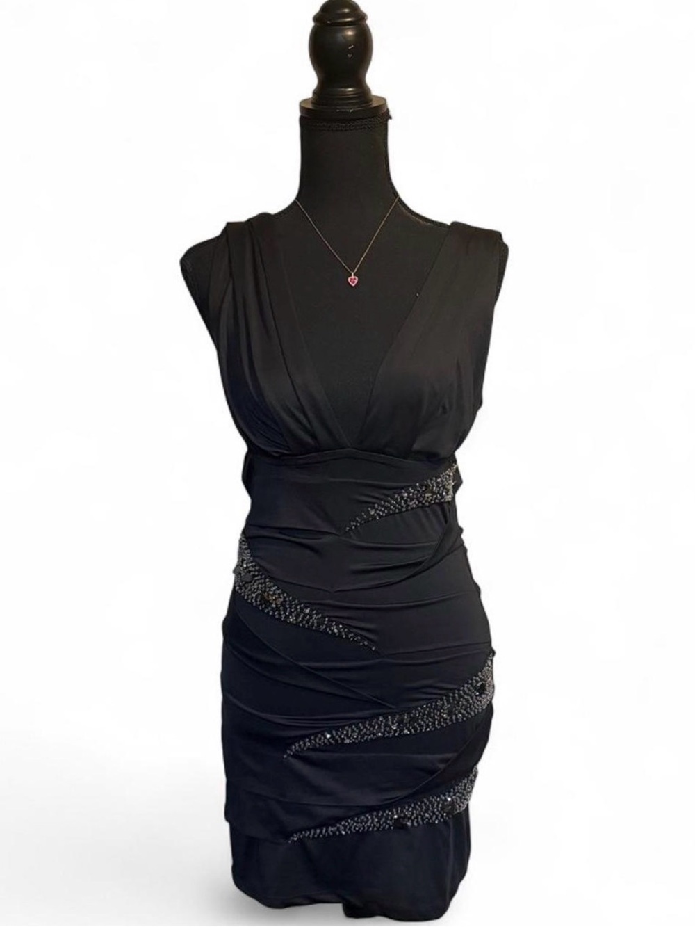 Body Central Black Embellished Mini Dress